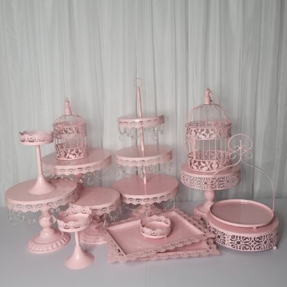 Pink Cake Stands